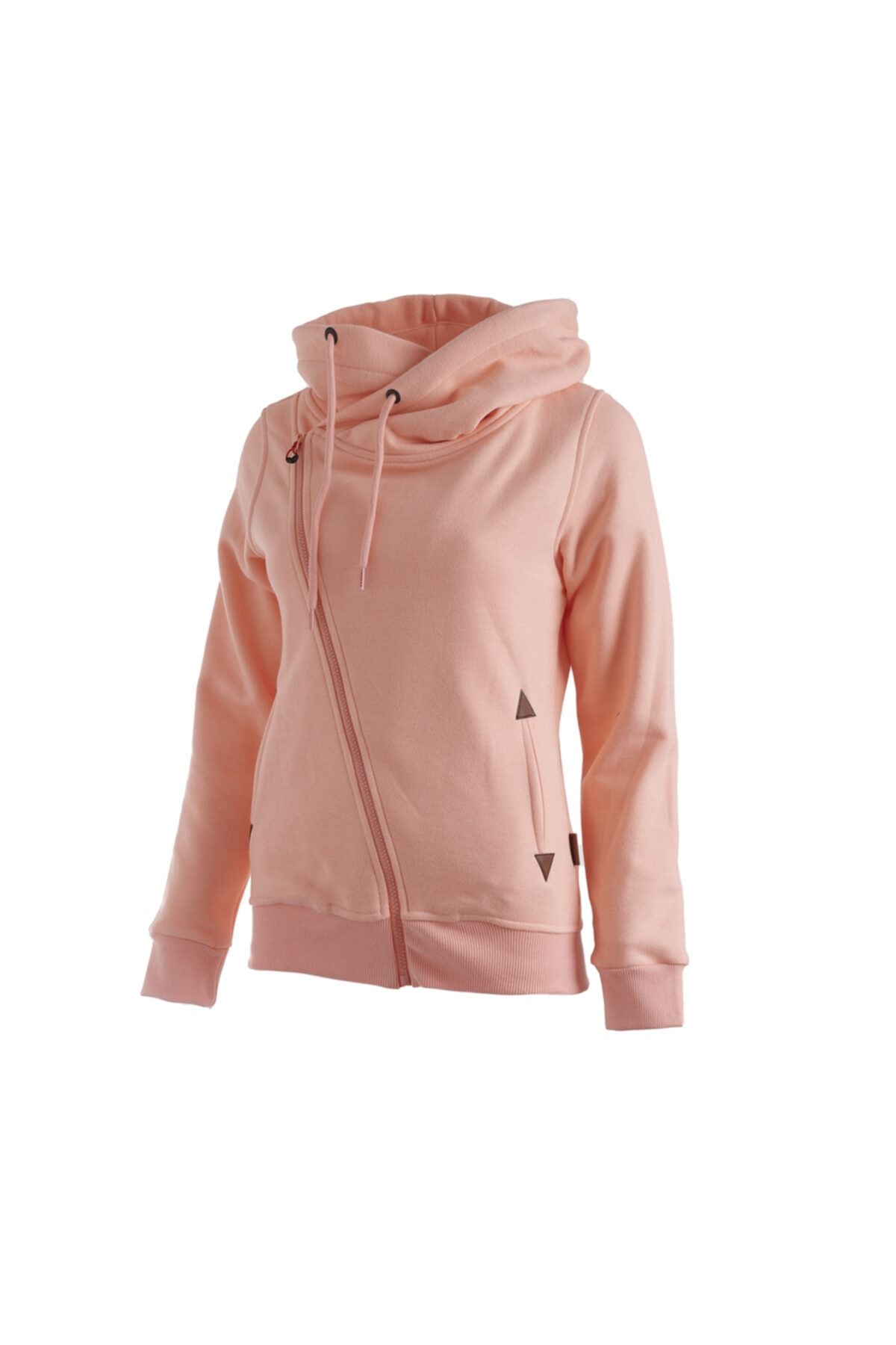 Tam Fermuarlı Kapüşonlu Kadın Sweatshirt